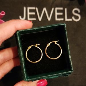 18K Real Saudi Gold Loop/ Hoop Earring